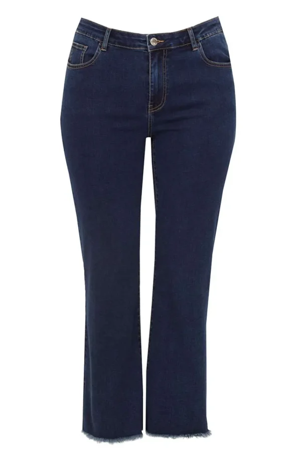 Mat Fashion Jeans cropped a zampa taglie comode Online
