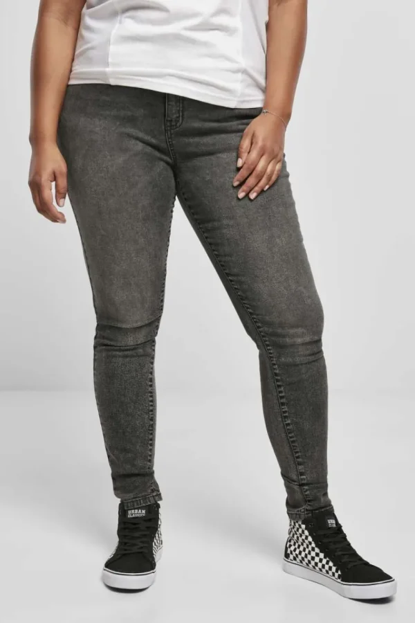 Urban Classics Jeans skinny a vita alta taglie comode Fashion