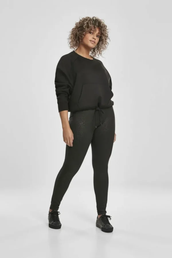Urban Classics Leggings effetto pitonato nero taglie forti Sale