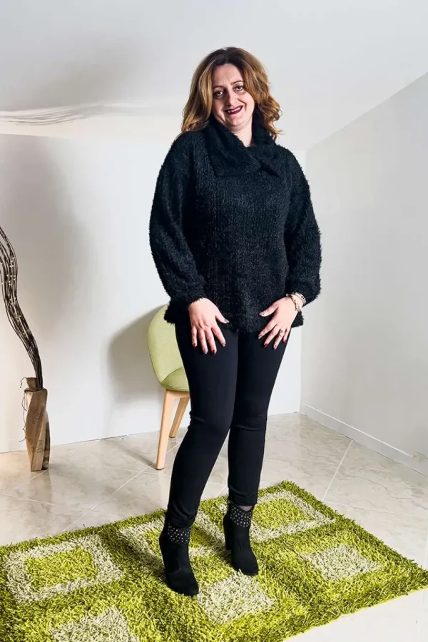 Mealys Maglia con collo aperto taglie comode New