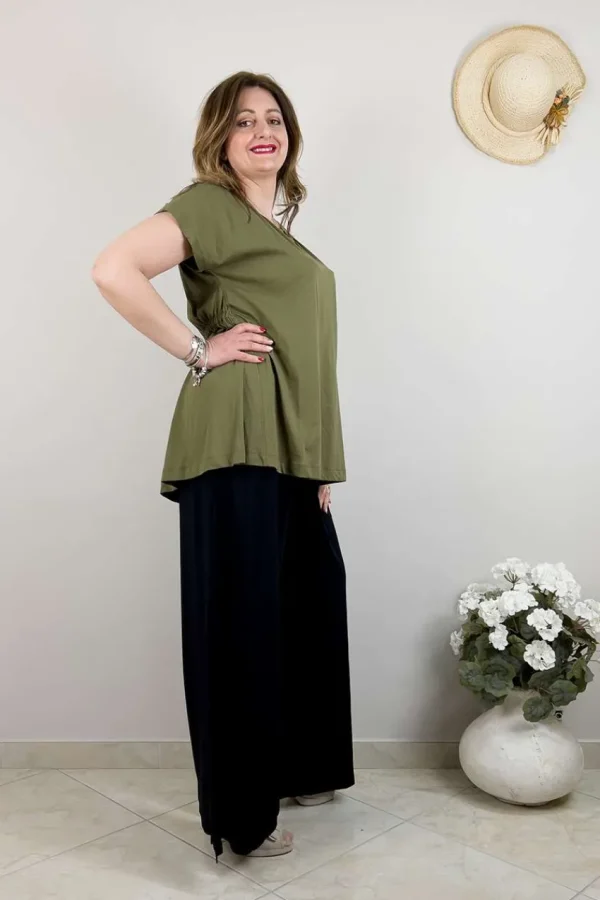 Mat Fashion Maglia con elastico dietro taglie comode Online
