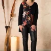 Jiveley Maglia con inserti fantasia taglie comode Outlet