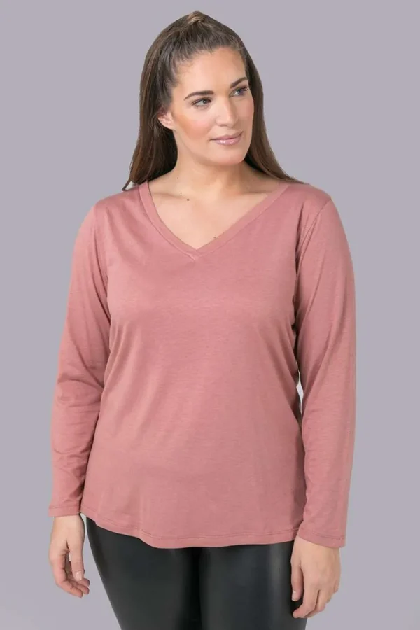 Mat Fashion Maglia con scollo a V taglie comode New