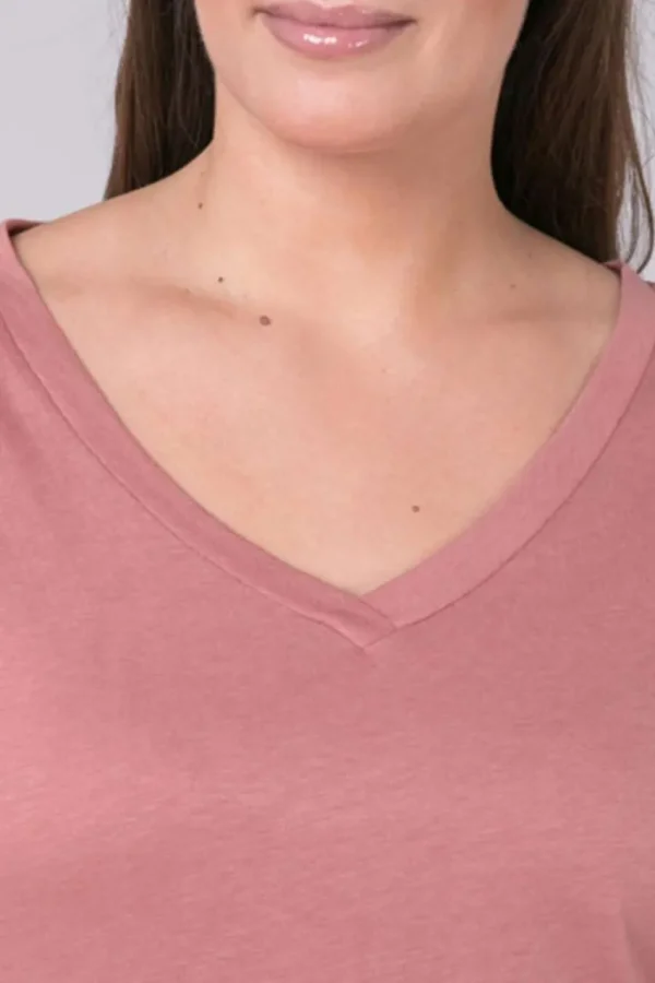 Mat Fashion Maglia con scollo a V taglie comode New