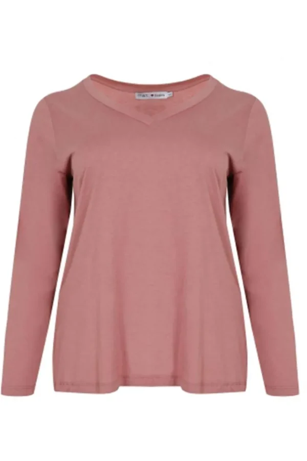 Mat Fashion Maglia con scollo a V taglie comode New