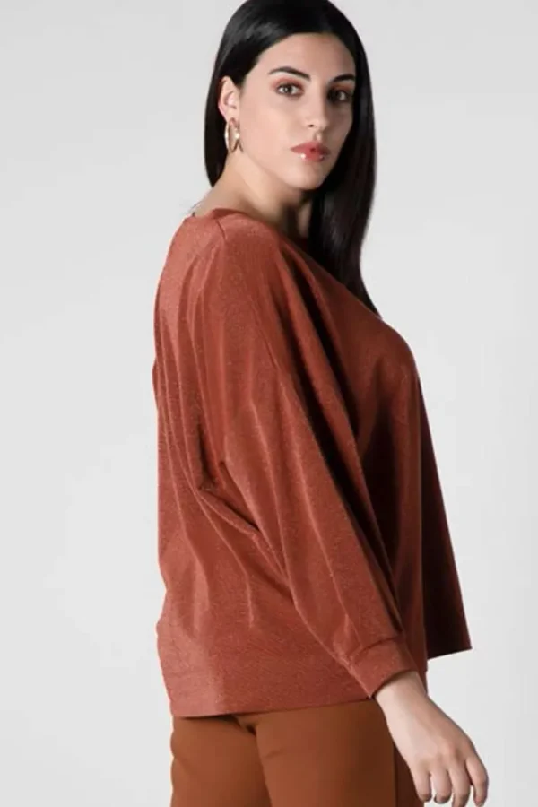 Mealys Maglia in lurex over taglie comode Hot