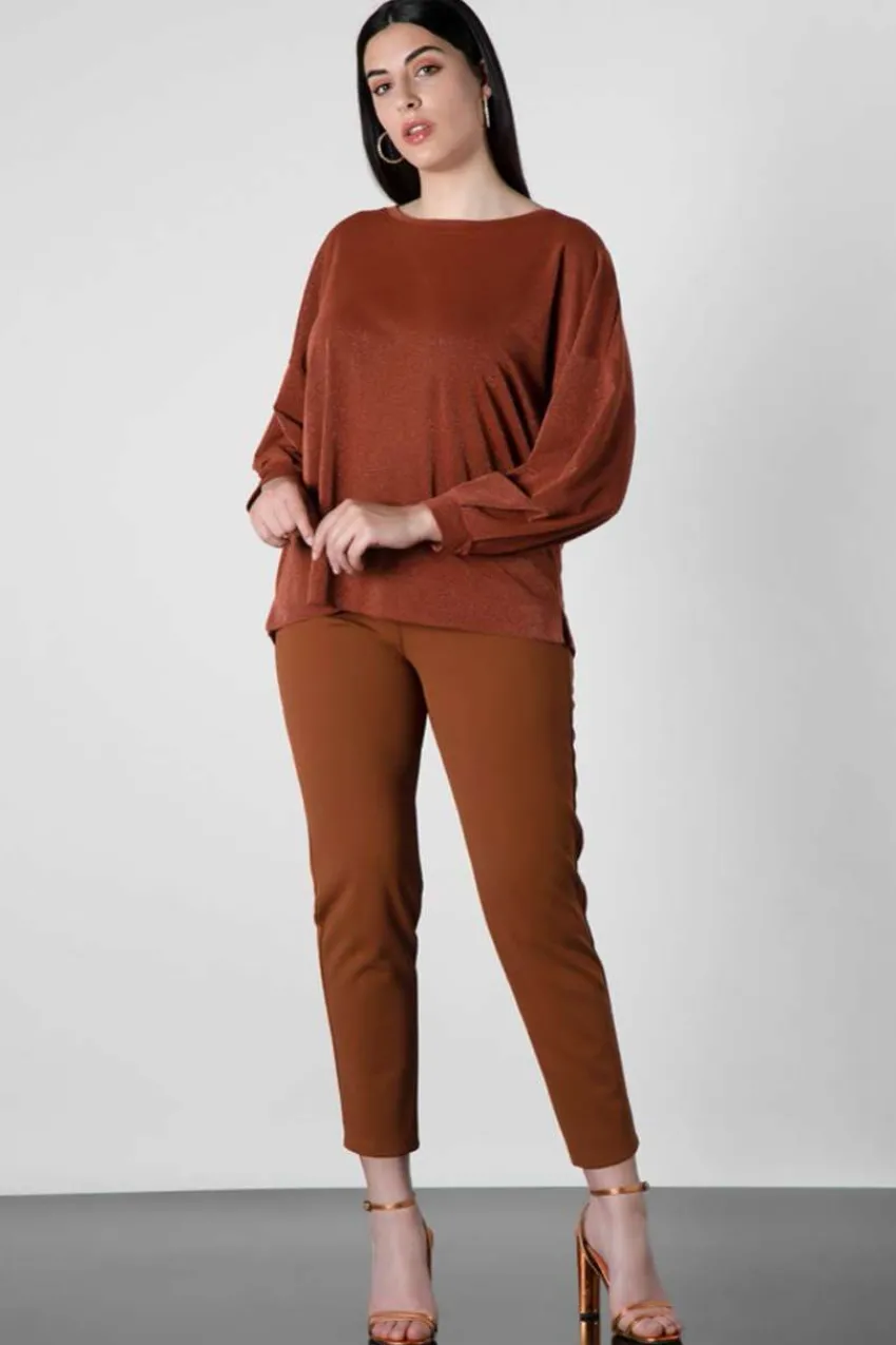 Mealys Maglia in lurex over taglie comode Hot
