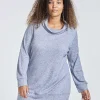SPG Woman Maglia lunga con collo taglie comode Hot