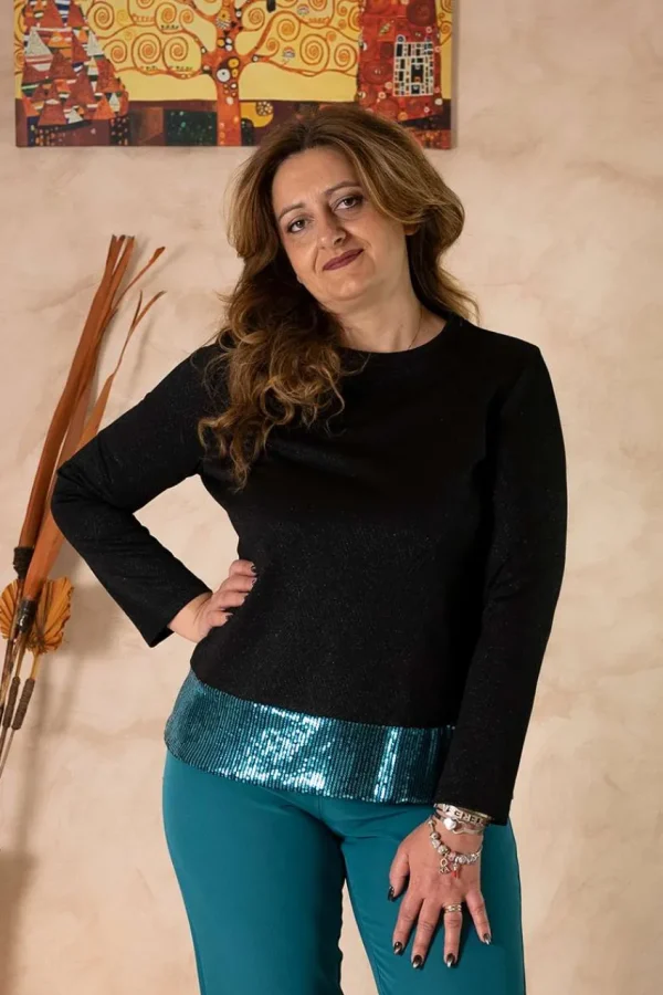 Talissa Mode Maglia lurex con paillettes taglie comode Outlet