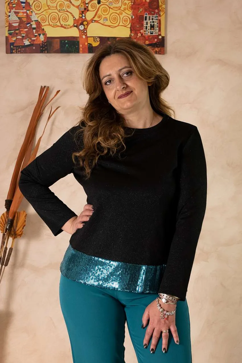 maglia_lurex_con_paillett_0.webp Talissa Mode Maglia lurex con paillettes taglie comode Outlet