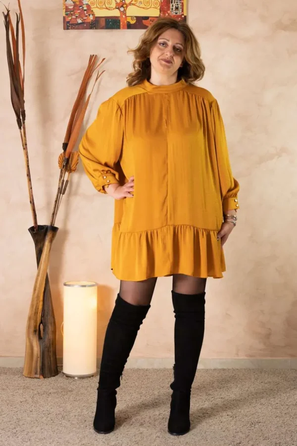 Mat Fashion Mini Abito con balza taglie comode Fashion