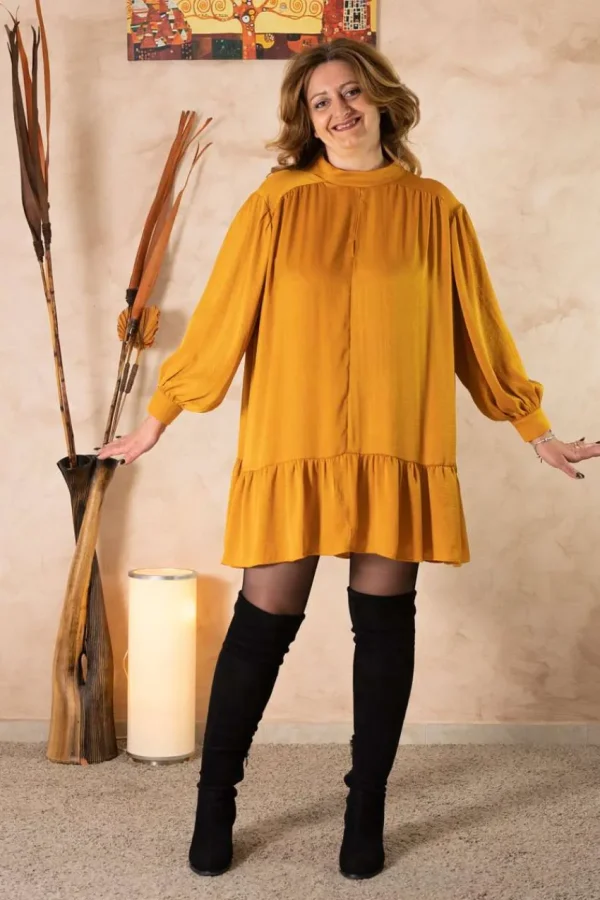 Mat Fashion Mini Abito con balza taglie comode Fashion