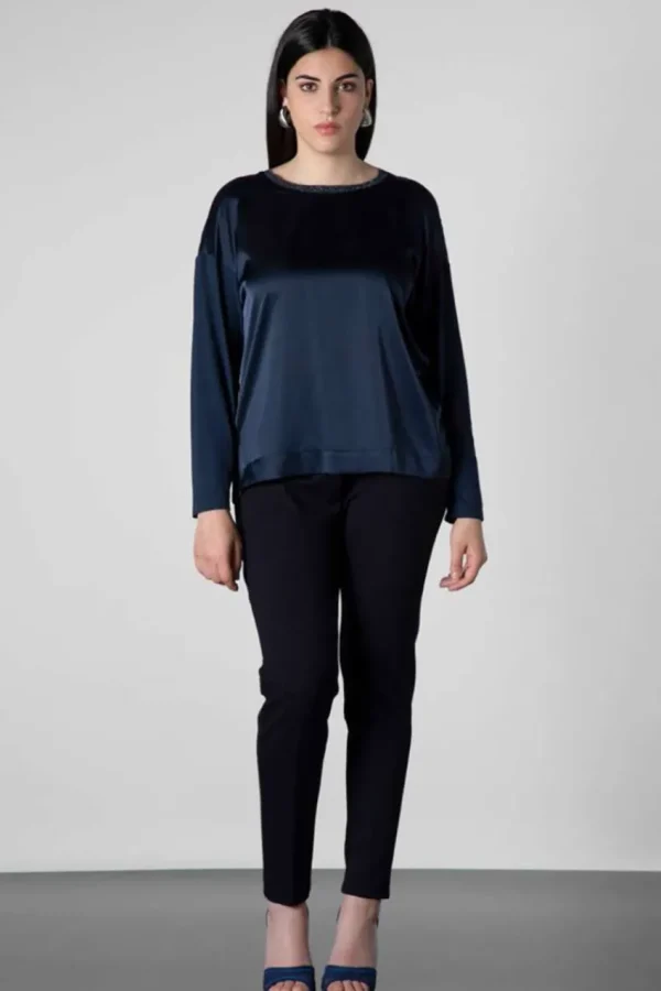Mealys Pantalone classico gessato taglie comode Outlet