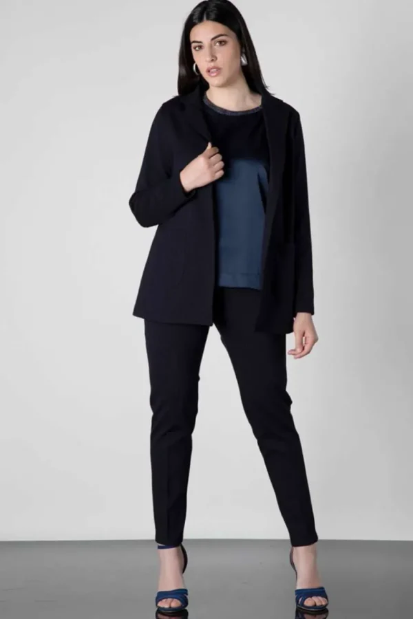 Mealys Pantalone classico gessato taglie comode Outlet