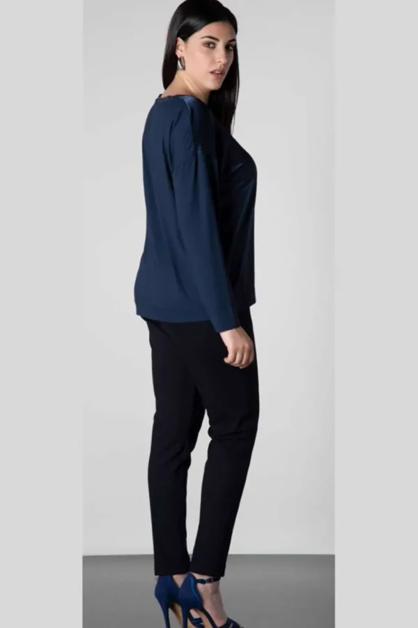 Mealys Pantalone classico gessato taglie comode Outlet