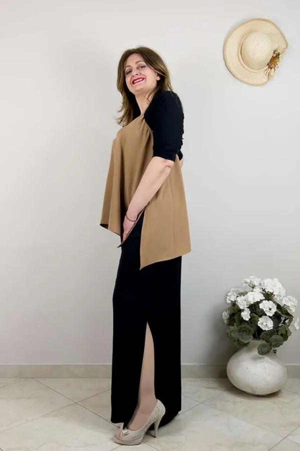 Mat Fashion Pantalone con spacchi laterali taglie comode Fashion