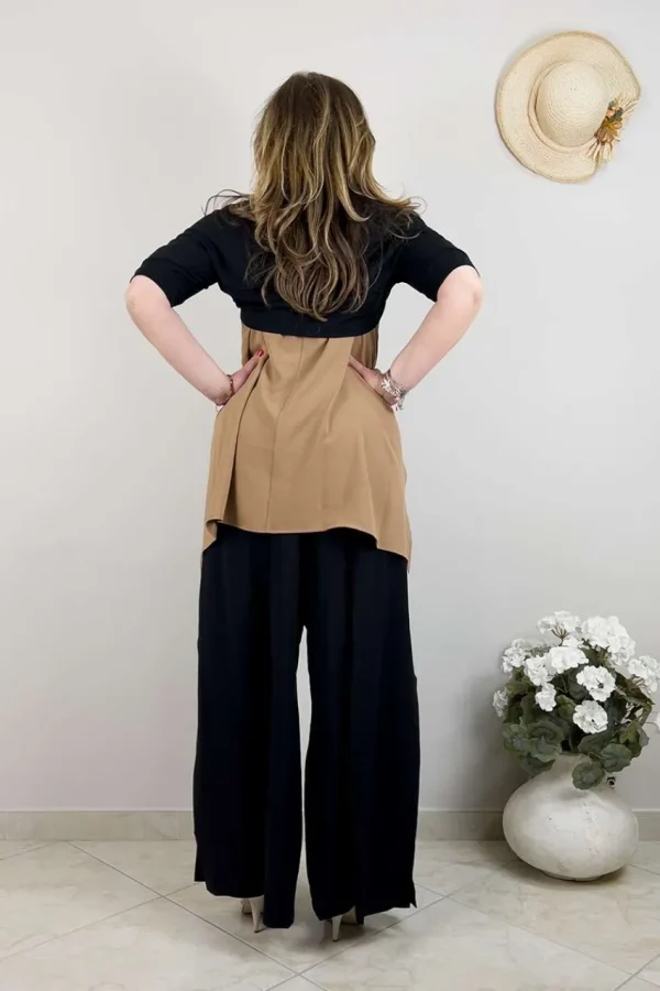 Mat Fashion Pantalone con spacchi laterali taglie comode Hot