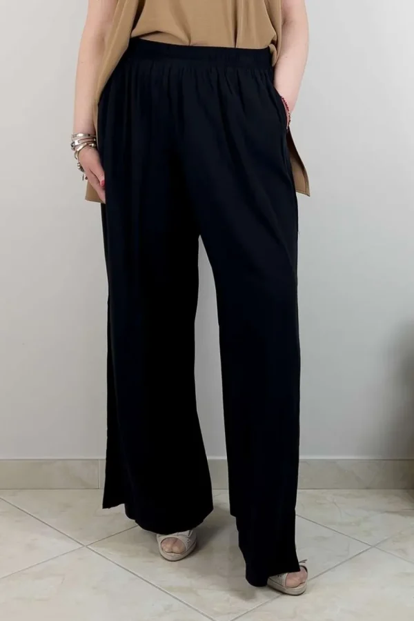 Mat Fashion Pantalone con spacchi laterali taglie comode Hot