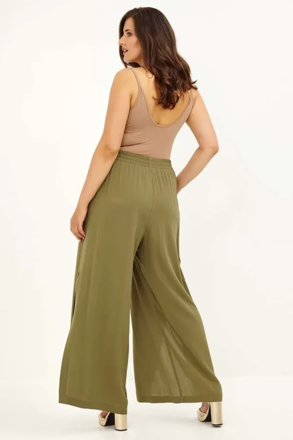 Mat Fashion Pantalone con spacchi laterali taglie comode Hot