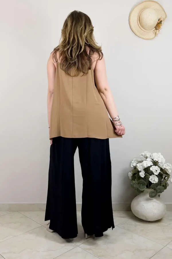 Mat Fashion Pantalone con spacchi laterali taglie comode Fashion