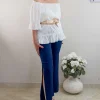 Jiveley Pantalone con spacchi taglie comode Clearance