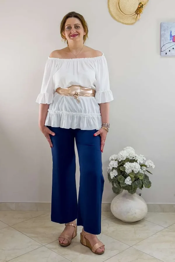 Jiveley Pantalone con spacchi taglie comode Clearance