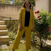 Jiveley Pantalone cropped con risvolto taglie comode Hot