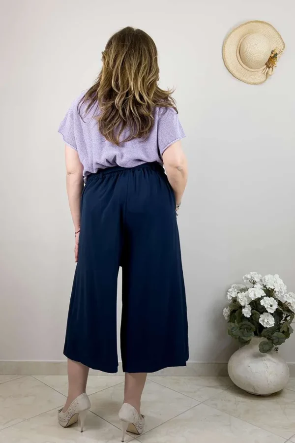 Mat Fashion Pantalone culotte al polpaccio taglie comode Fashion