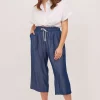 Mat Fashion Pantalone effetto denim lucido taglie comode Fashion