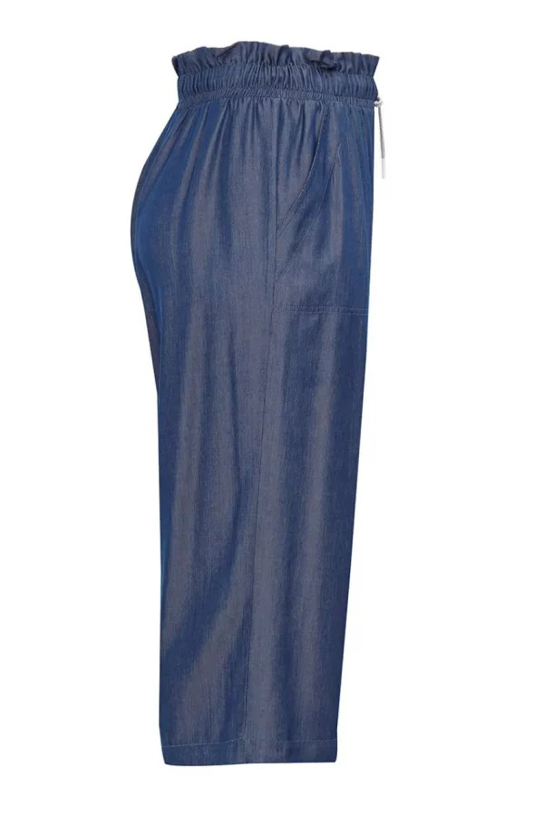 Mat Fashion Pantalone effetto denim lucido taglie comode Fashion