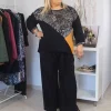 Donna Curvy Pantalone fluido con cintura taglie comode Best
