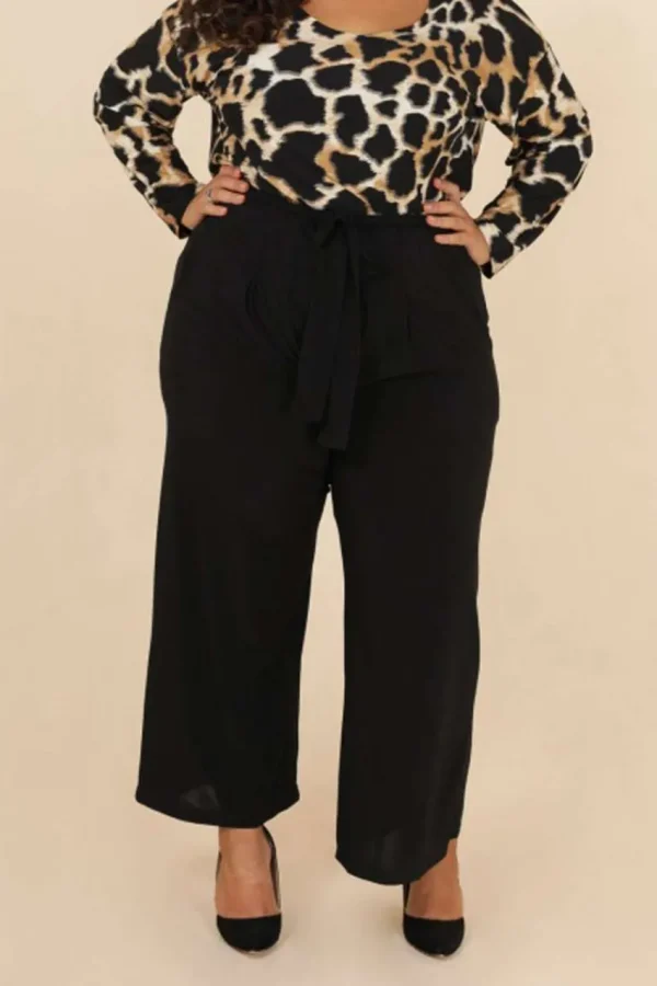 Donna Curvy Pantalone fluido con cintura taglie comode Best