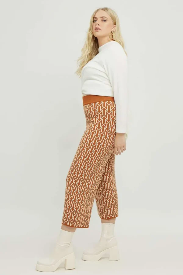 Mat Fashion Pantalone in maglina con elastico alto in vita taglie comode Discount
