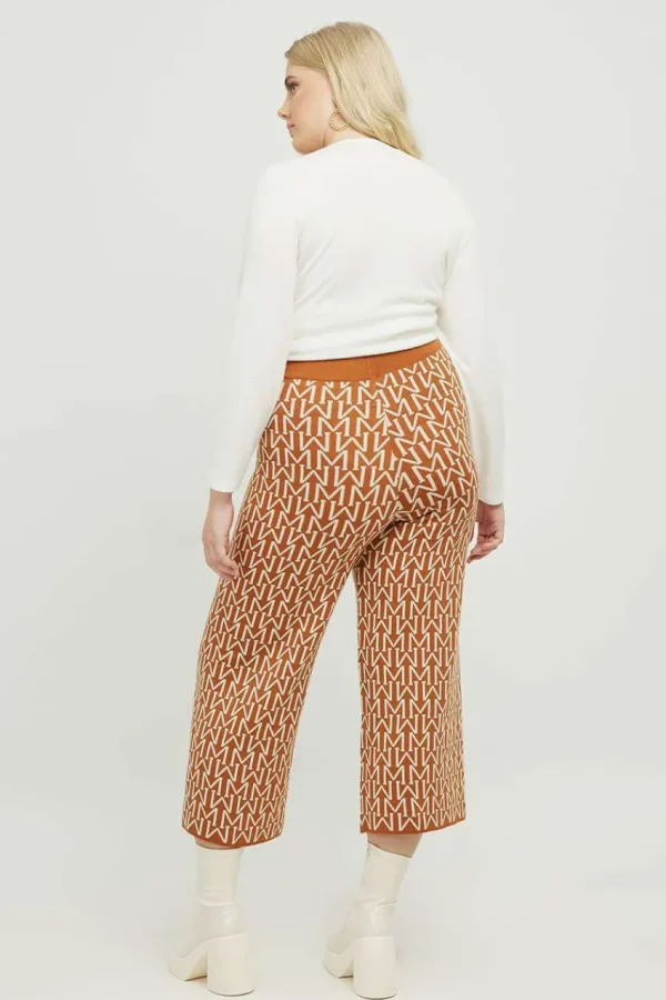 Mat Fashion Pantalone in maglina con elastico alto in vita taglie comode Discount