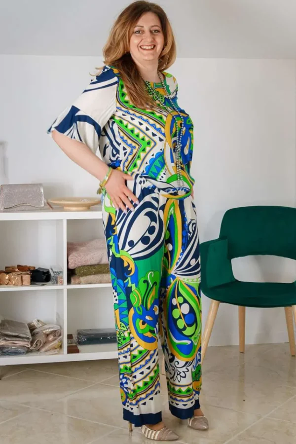 Talissa Mode Pantalone palazzo fantasia imperial taglie comode Discount