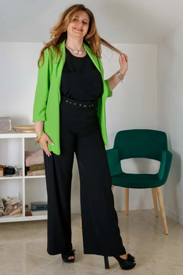 Talissa Mode Pantalone palazzo tinta unita taglie comode Outlet