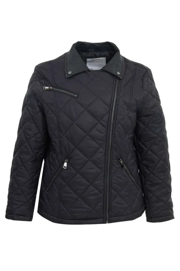 Mat Fashion Piumino con combinazione di tessuti taglie comode Fashion