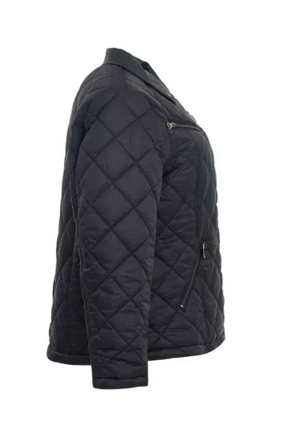 Mat Fashion Piumino con combinazione di tessuti taglie comode Fashion