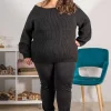 Mat Fashion Pullover con spalle scoperte taglie comode Sale