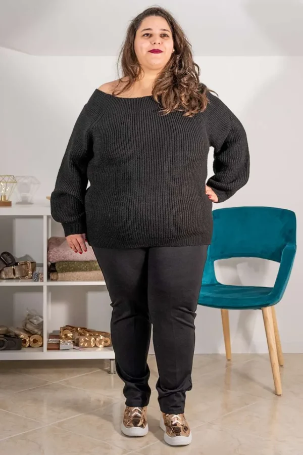 Mat Fashion Pullover con spalle scoperte taglie comode Sale