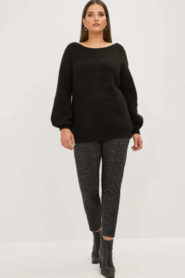 Mat Fashion Pullover con spalle scoperte taglie comode Sale