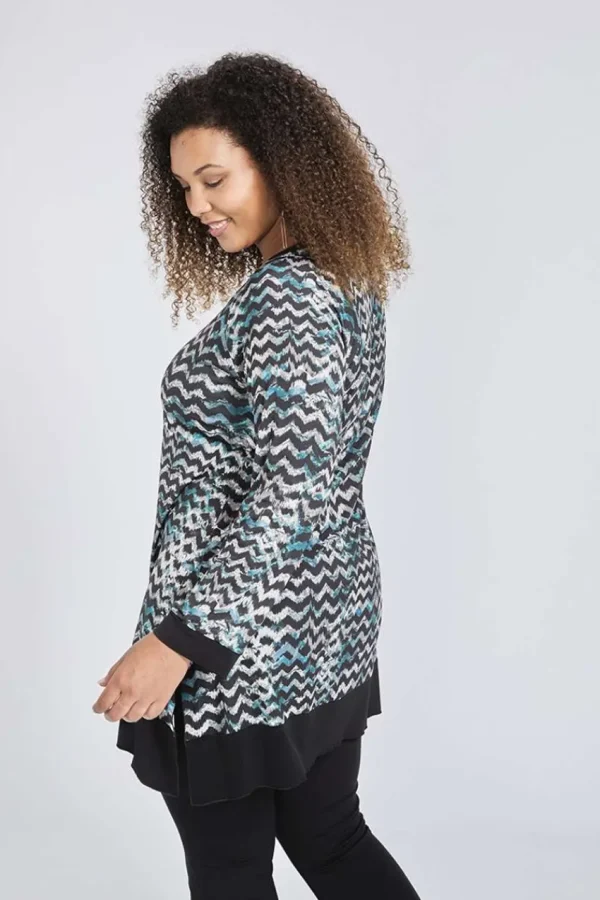 SPG Woman Pullover con stampa a zigzag taglie comode Discount