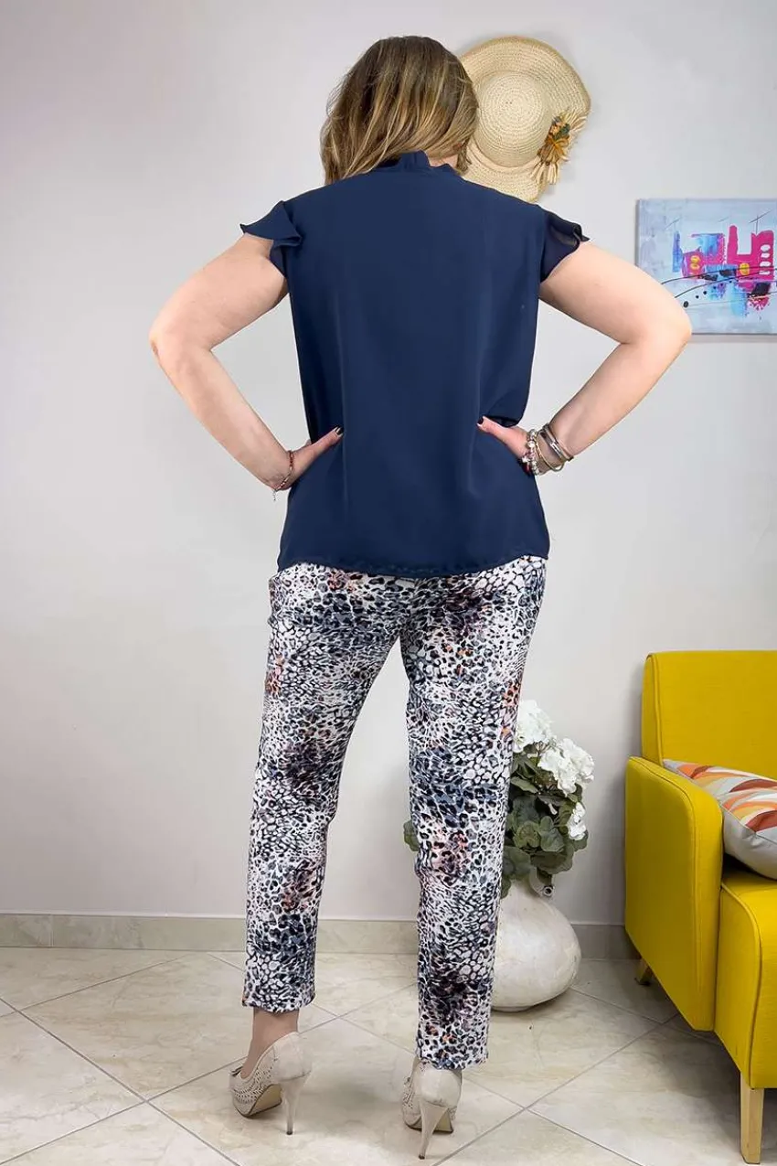 Donna Curvy Top con fiocco taglie comode Outlet