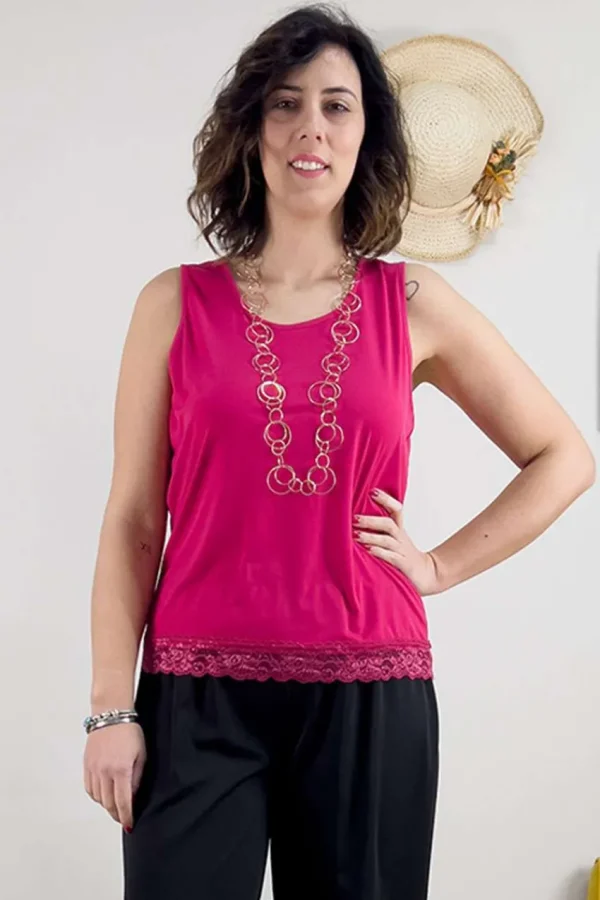 Talissa Mode Top con pizzo taglie comode Hot