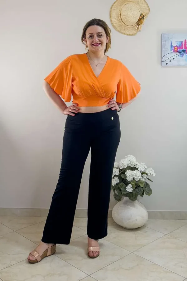 Donna Curvy Top corto taglie comode Online