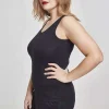 Urban Classics Top elasticizzato basic, 2 pezzi taglie comode Outlet