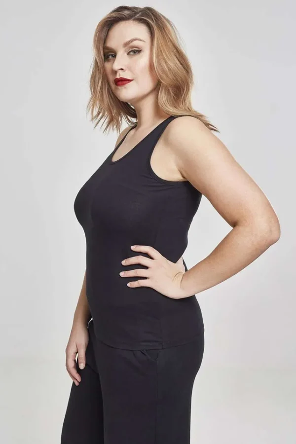 Urban Classics Top elasticizzato basic, 2 pezzi taglie comode Outlet
