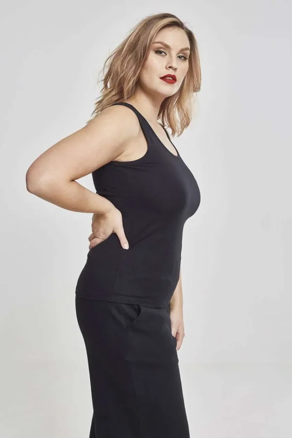 Urban Classics Top elasticizzato basic, 2 pezzi taglie comode Outlet