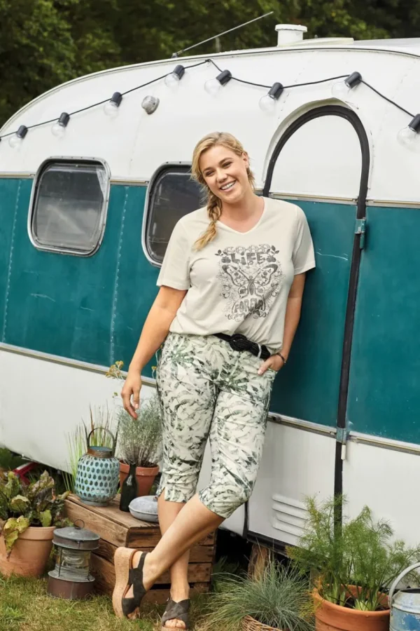 Ciso T-shirt basic con scollo a V taglie forti Hot