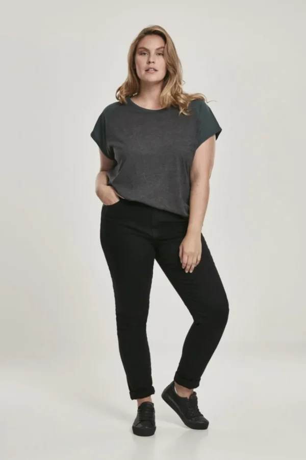 Urban Classics T-shirt con maniche raglan a contrasto taglie forti Outlet